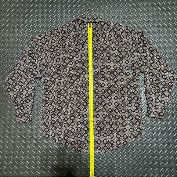 Vintage MAXX FM Shirt Mens Size Large Geometric Abstract Print Rayon Top 90s USA - Picture 10 of 10